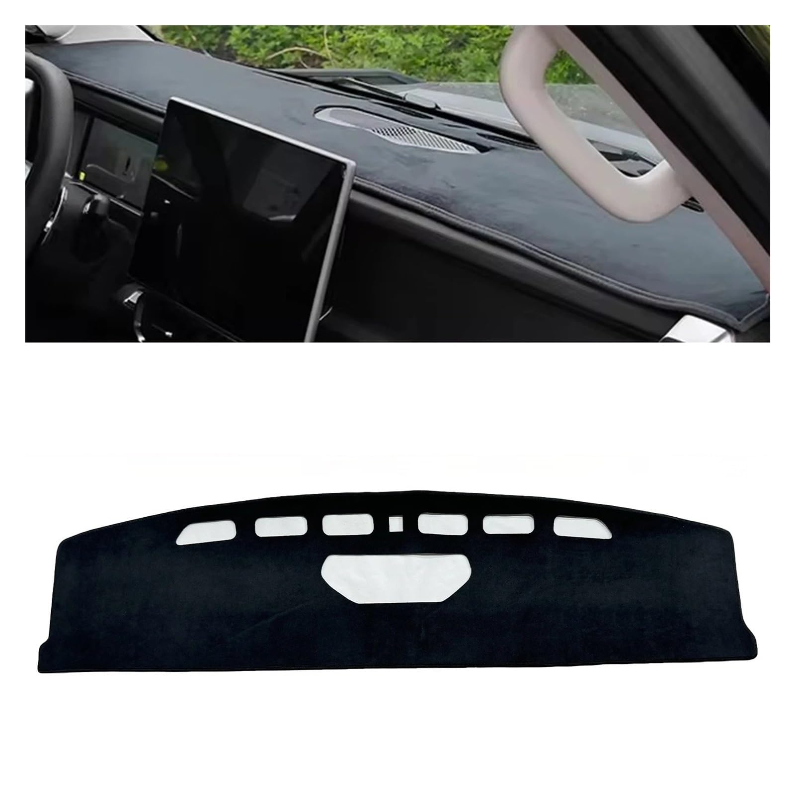 Car Dashboard Cover Für Jetour T2 Für Traveller 2024-2025 Auto Dashboard Matte Dash Mat Dashmat Sonnenschirm Schutz Teppich Sonnenschutz Dashboard Mats(Type B RED) von VOALVT