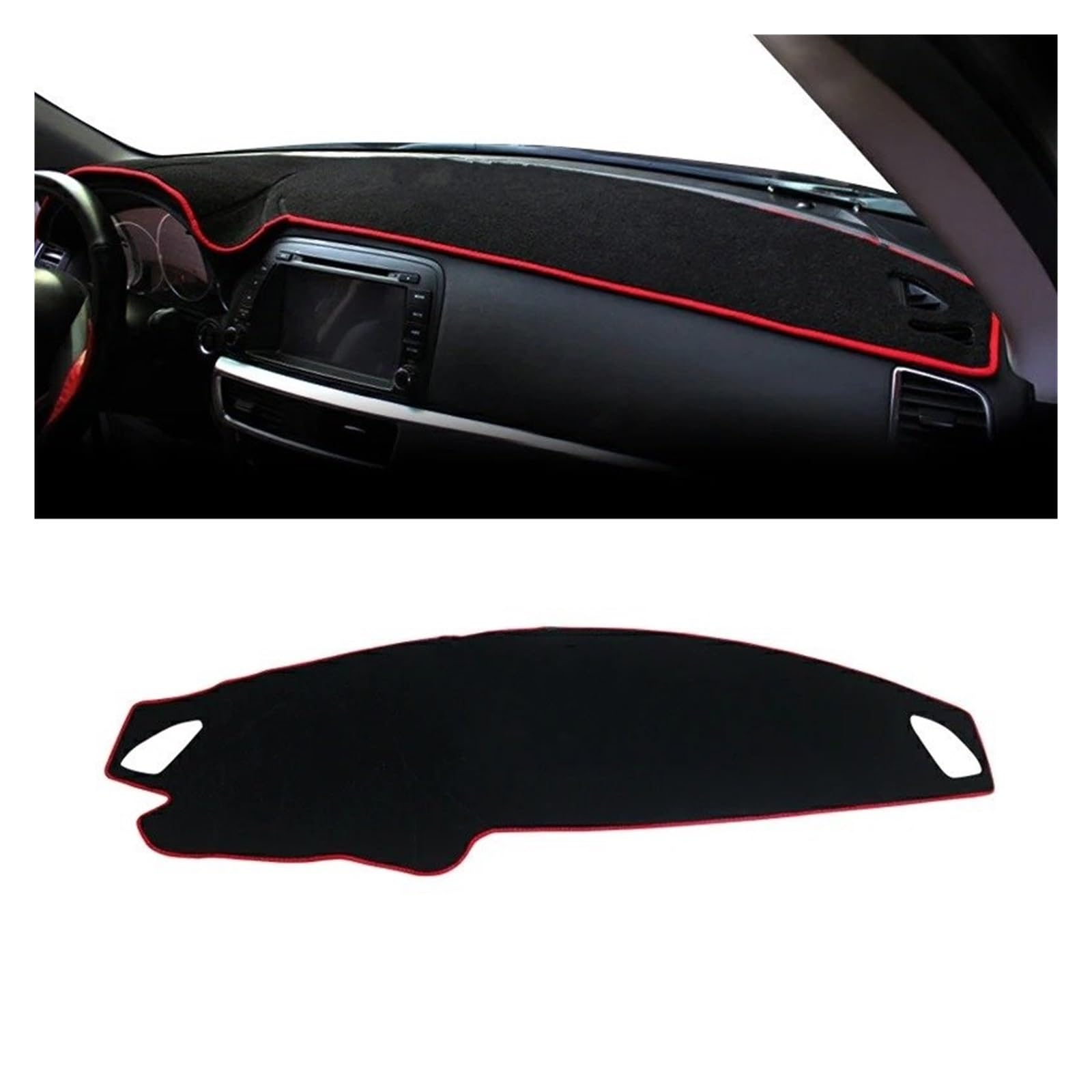 Car Dashboard Cover Für Mazda Für CX-5 KE 2012-2016 Auto Armaturenbrettmatte Sonnenschutz Instrument Schreibtisch rutschfeste Abdeckung Zubehör Sonnenschutz Dashboard Mats(A Red Side LHD) von VOALVT