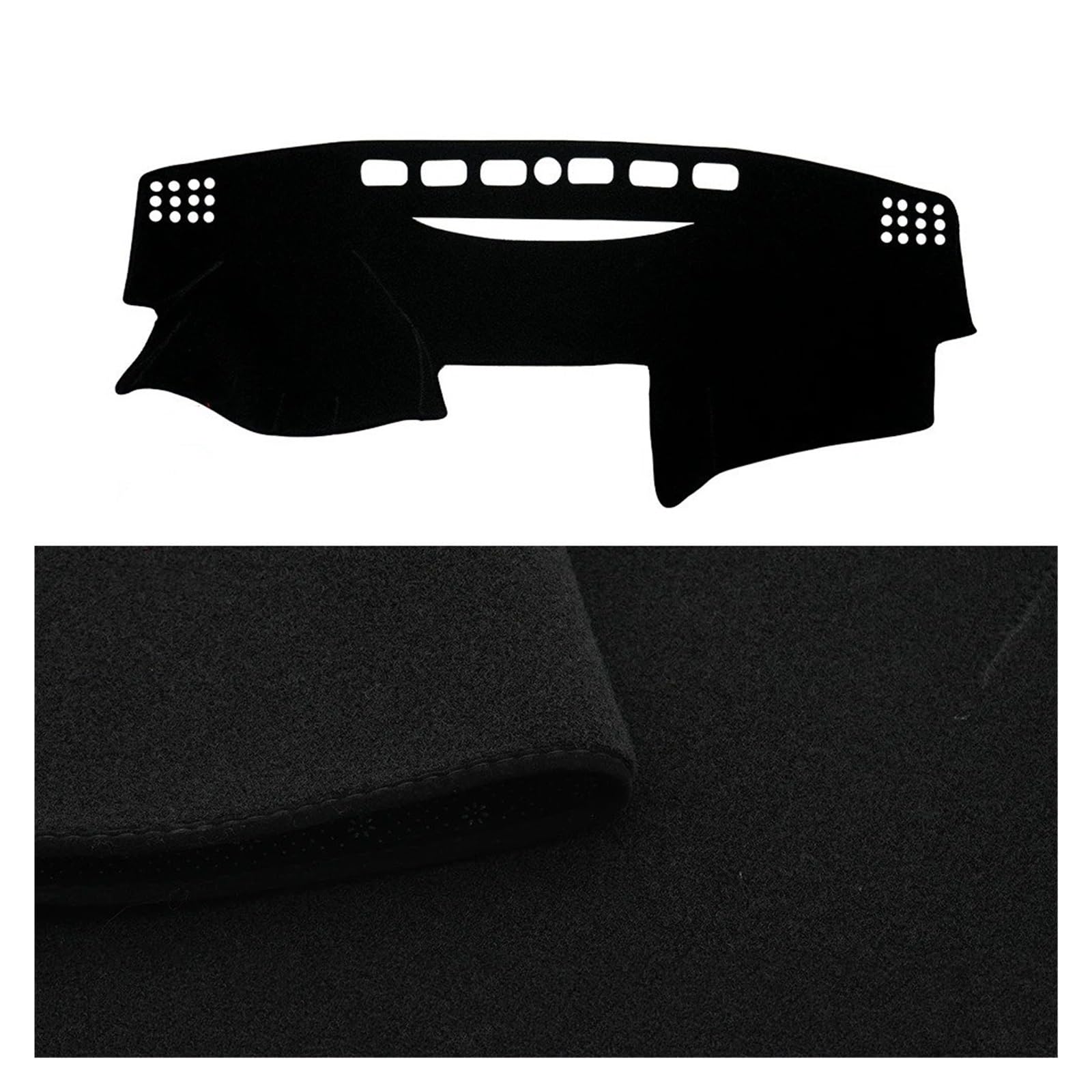 Car Dashboard Cover Für Toyota Für Camry 2007-2011 Brettabdeckung Pad Teppich Armaturenbrettmatte Sonnenschutz Anti-UV-Autozubehör Auto-Armaturenbrettabdeckung Sonnenschutz Dashboard Mats(Black) von VOALVT