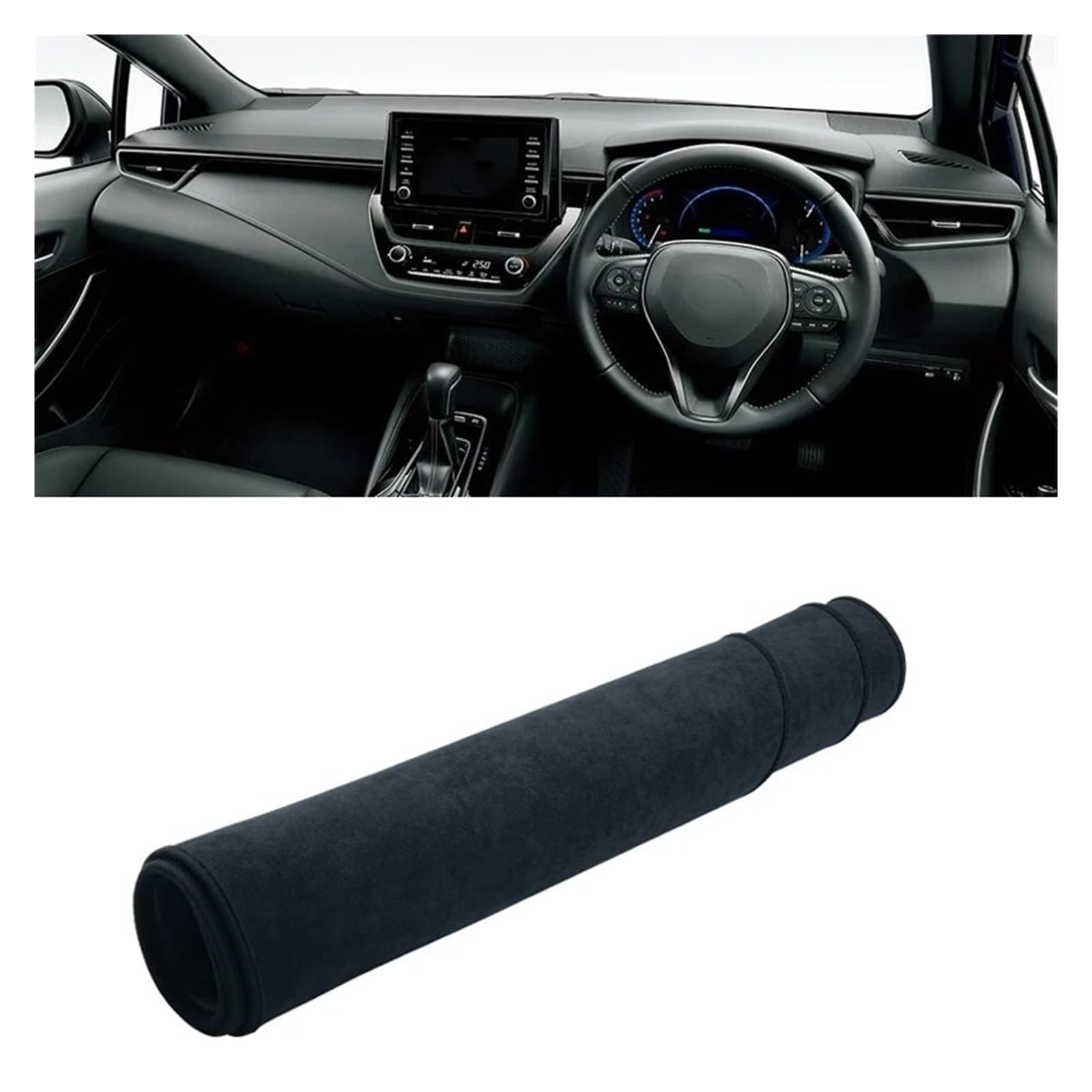 Car Dashboard Cover Für Toyota Für Corolla E210 2019-2024 Hybrid Auto Dashboard Abdeckung Dash Matte Sonnenschutz Pad Zubehör Sonnenschutz Dashboard Mats(B RHD Black) von VOALVT