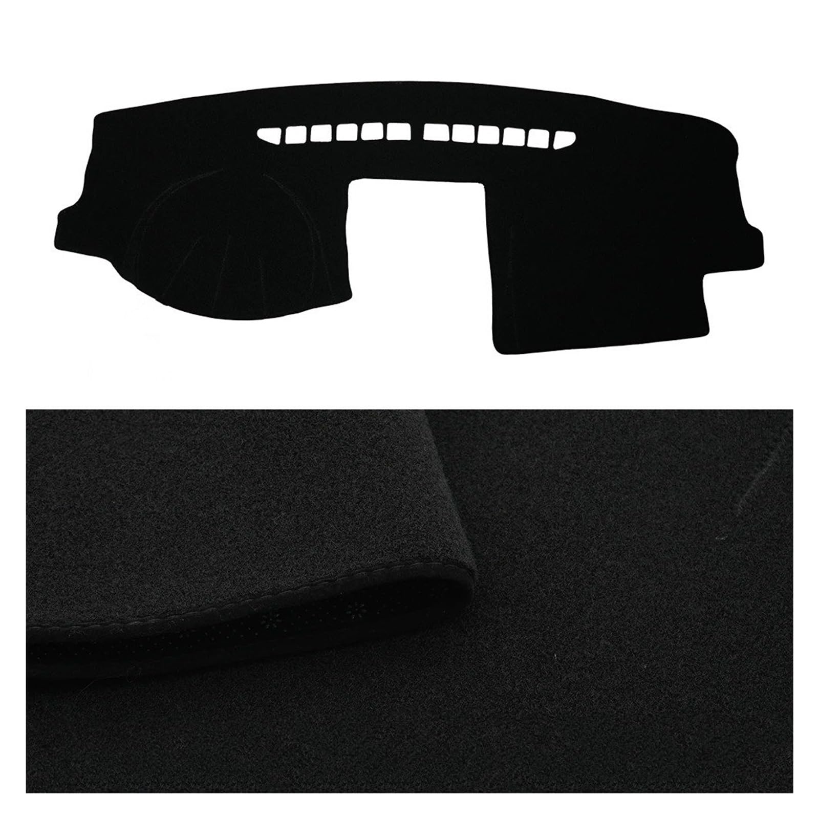 Car Dashboard Cover Für VW Für Polo MK4 2002-2008 Armaturenbrettmatte Anti-UV-Teppich Autozubehör Auto Armaturenbrettabdeckung Sonnenschutz Dashboard Mats(Black Polyester) von VOALVT