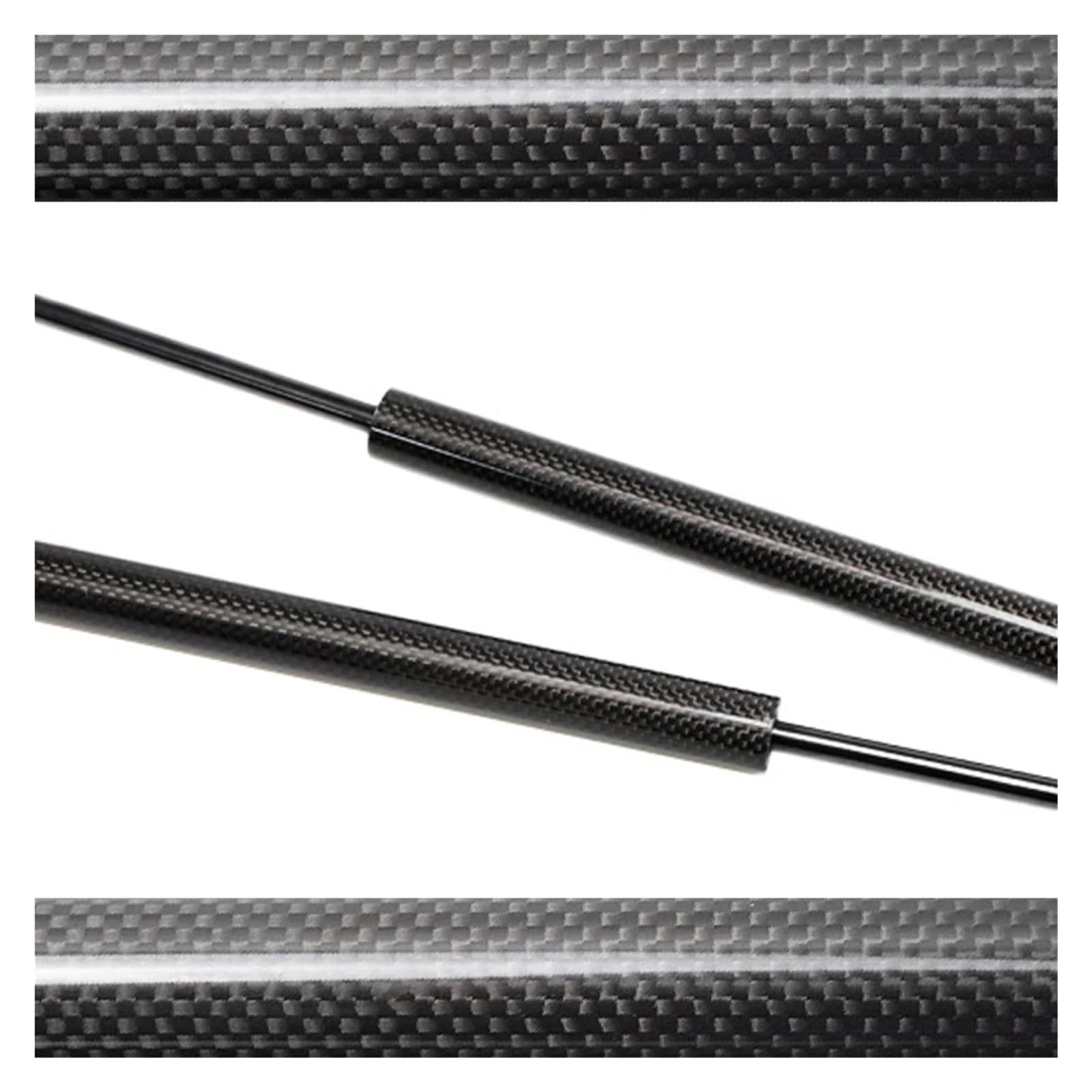 Für Peugeot Für Partner 2008-2018 Haube Dämpfer Vorderen Motorhaube Ändern Gas Streben Stück Vordere Haube Lift Stoßdämpfer(Black Carbon Fiber) von VOALVT