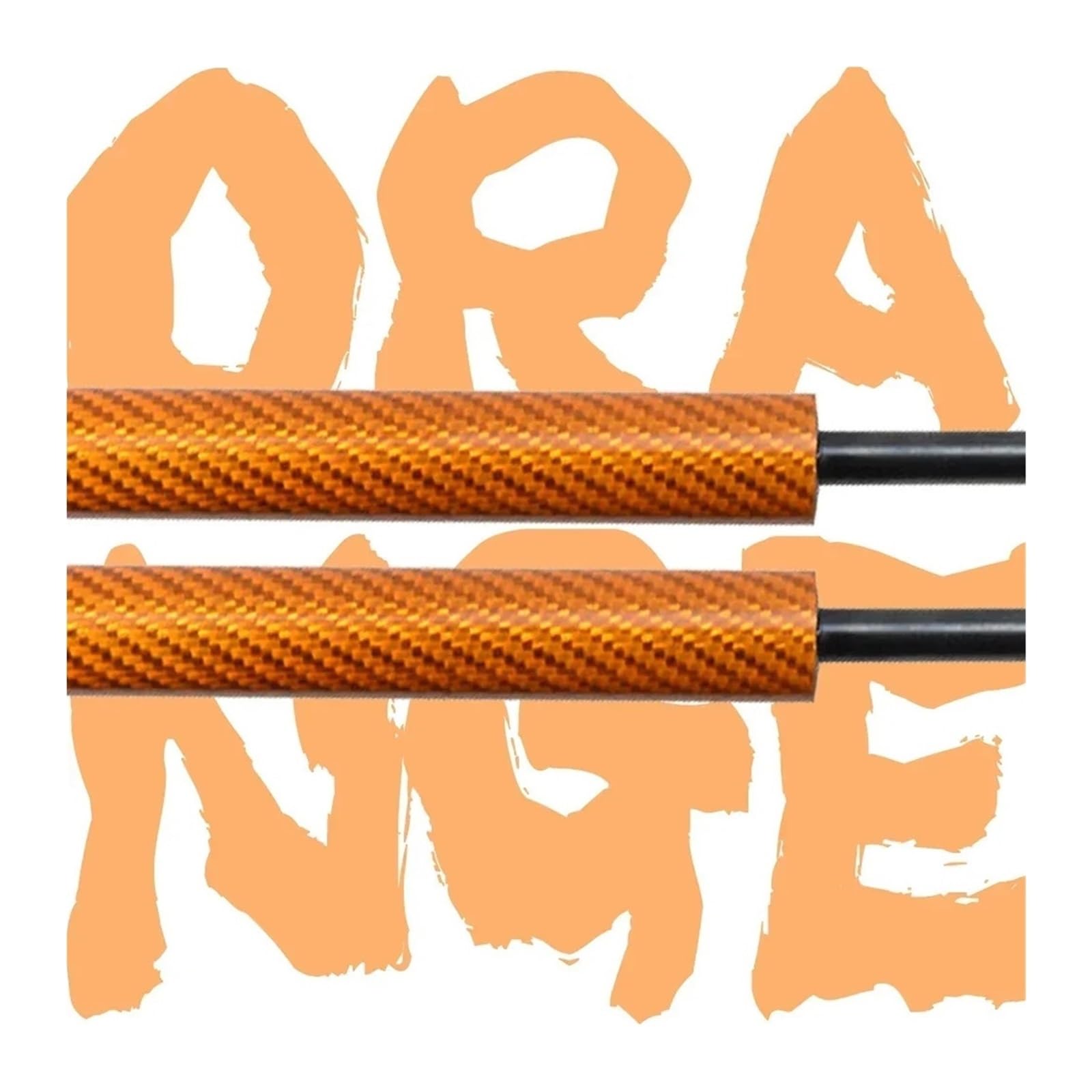 Für Ram Für ProMaster 1500 2014-2025 Front Hood Bonnet Modify Gas Struts Shock Dämpfer Lift Unterstützt Absorber Stück Vordere Haube Lift Stoßdämpfer(Orange Carbon Fiber) von VOALVT