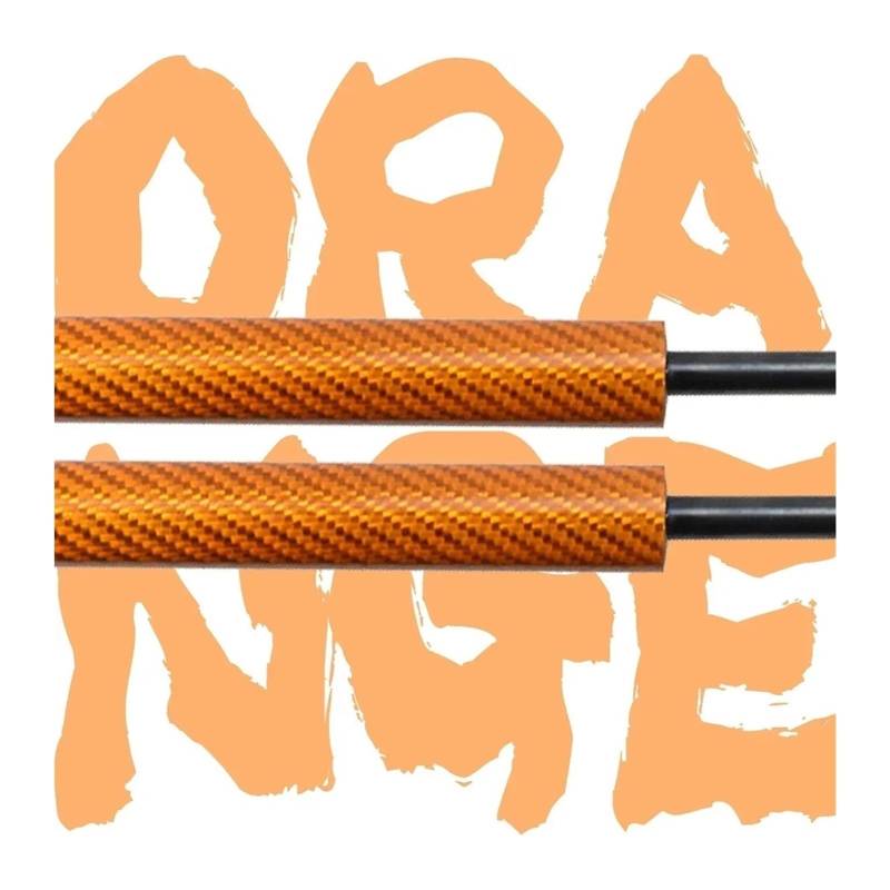 Für Ram Für ProMaster 1500 2014-2025 Front Hood Bonnet Modify Gas Struts Shock Dämpfer Lift Unterstützt Absorber Stück Vordere Haube Lift Stoßdämpfer(Orange Carbon Fiber) von VOALVT
