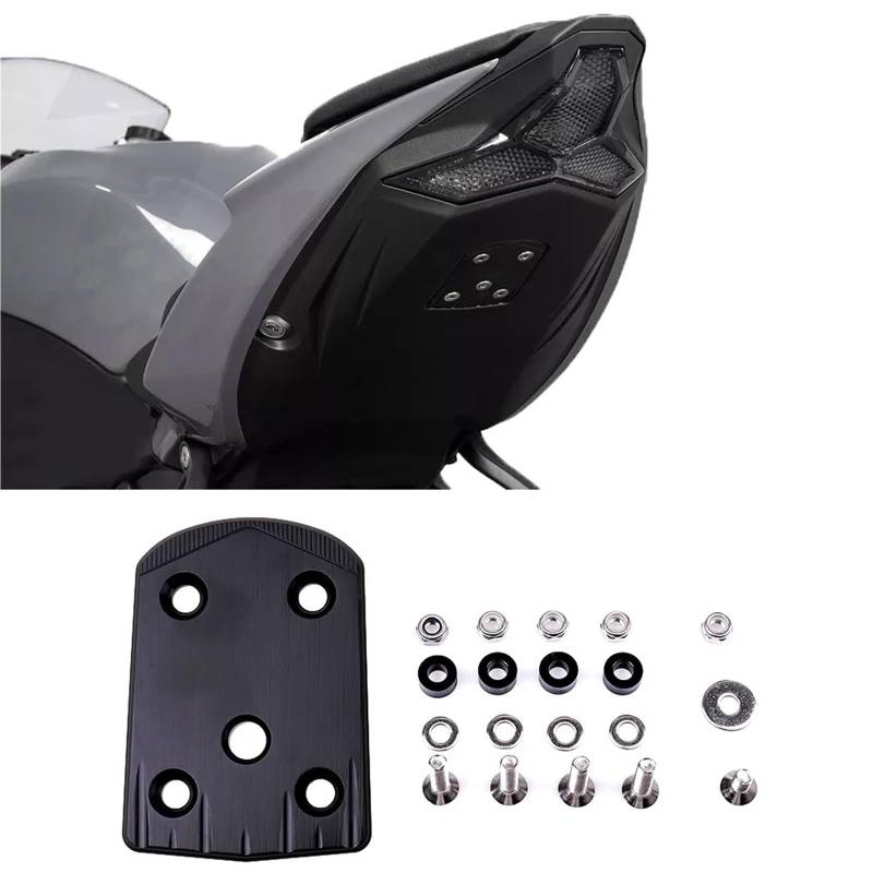 Motorrad Nummernschildhalterung Für Kawasaki Für ZX-6R 636 2024 2025 Für ZX-6R Für ZX6R Tail TidyTail Tidy Kennzeichenhalter Race Cover Kit Fender Eliminator(Fender Eliminator) von VOALVT