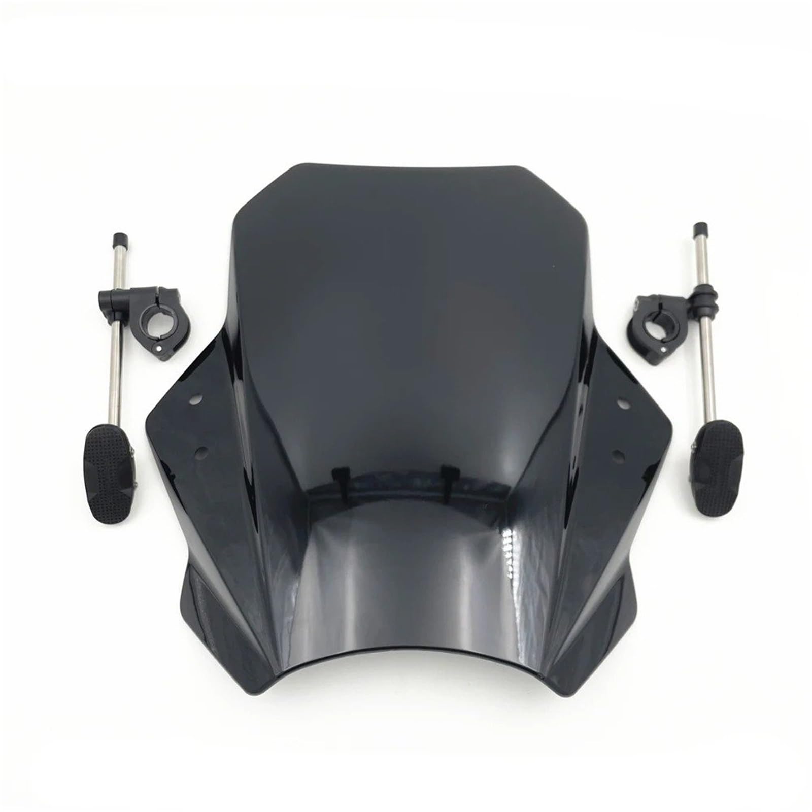 Motorrad Windschild Universal Black Edition Windschutzscheiben-Motorrad-Deflektor Variabler Windschutzscheiben-Spoiler Für Anklemmen Motorrad Wind Luftabweiser(Black) von VOALVT