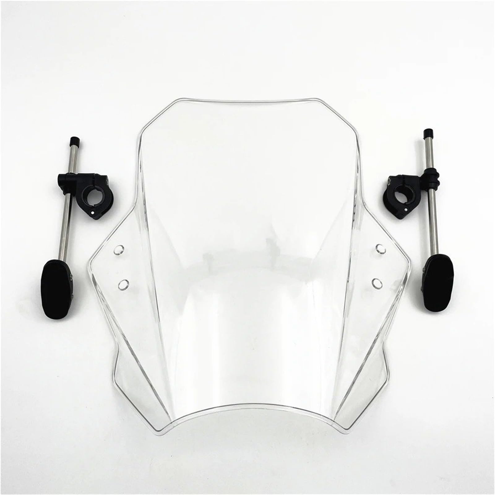 Motorrad Windschild Universal Black Edition Windschutzscheiben-Motorrad-Deflektor Variabler Windschutzscheiben-Spoiler Für Anklemmen Motorrad Wind Luftabweiser(Clear) von VOALVT