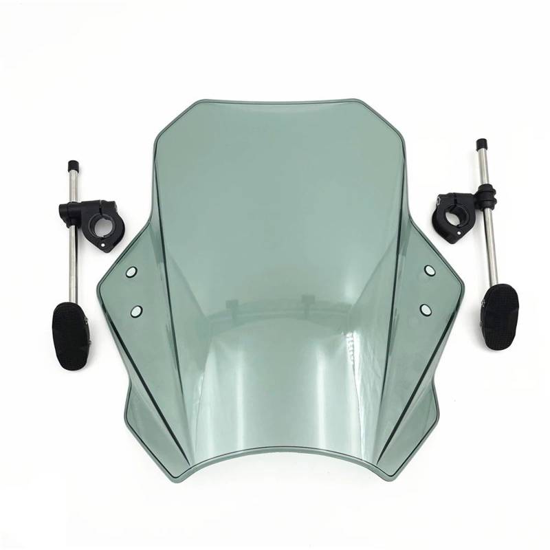 Motorrad Windschild Universal Black Edition Windschutzscheiben-Motorrad-Deflektor Variabler Windschutzscheiben-Spoiler Für Anklemmen Motorrad Wind Luftabweiser(Gray) von VOALVT