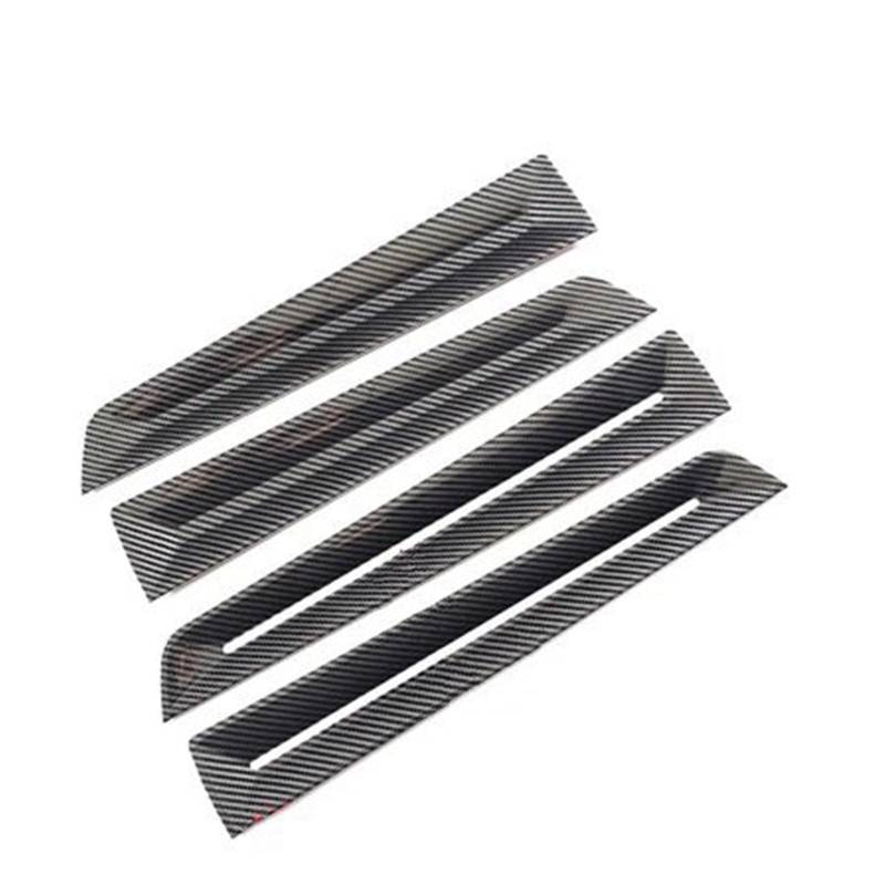 Rahmen Abdeckung Trim Für 11th Für Civic 2022 Hardshell Overlay ABS Carbon Fiber Grain Innenausstattung Dashborad Lenkrad Türen Armlehne Schalthebel Bedienfeld Abdeckung Trim(Door Panel with Hole) von VOALVT