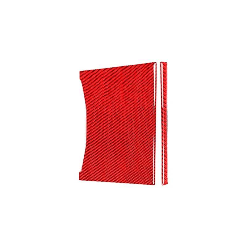 Rahmen Abdeckung Trim Für 20 Style 3er G 20 Innenraum Armaturenbrett Multimedia Schalttafel Rot Carbon Fiber Dekorativer Aufkleber Passend Bedienfeld Abdeckung Trim(Storage Box Cover) von VOALVT