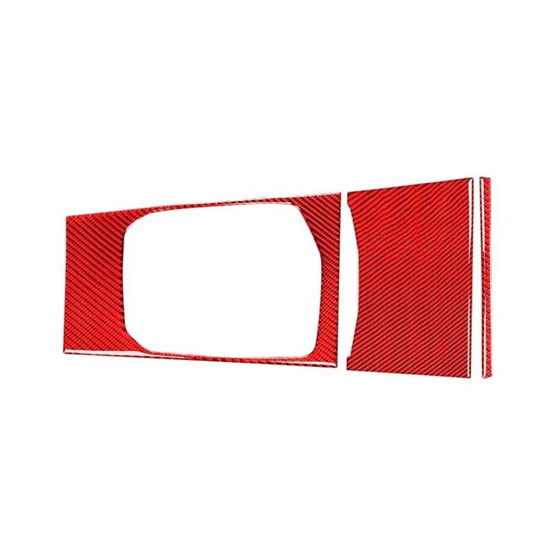 Rahmen Abdeckung Trim Für 20 Style 3er G 20 Innenraum Armaturenbrett Multimedia Schalttafel Rot Carbon Fiber Dekorativer Aufkleber Passend Bedienfeld Abdeckung Trim(Storage Box Cover Ge) von VOALVT