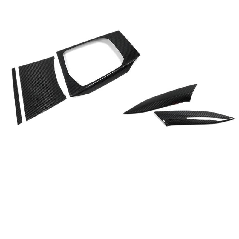 Rahmen Abdeckung Trim Für 3 4 Serie G20 LCI G21 G22 I3 I4 Für Facelift 2022 2023 Auto Center Console Dashboard Seite Getriebe Panel Carbon Faser LHD RHD Bedienfeld Abdeckung Trim(Glossy center 5pcs,Le von VOALVT