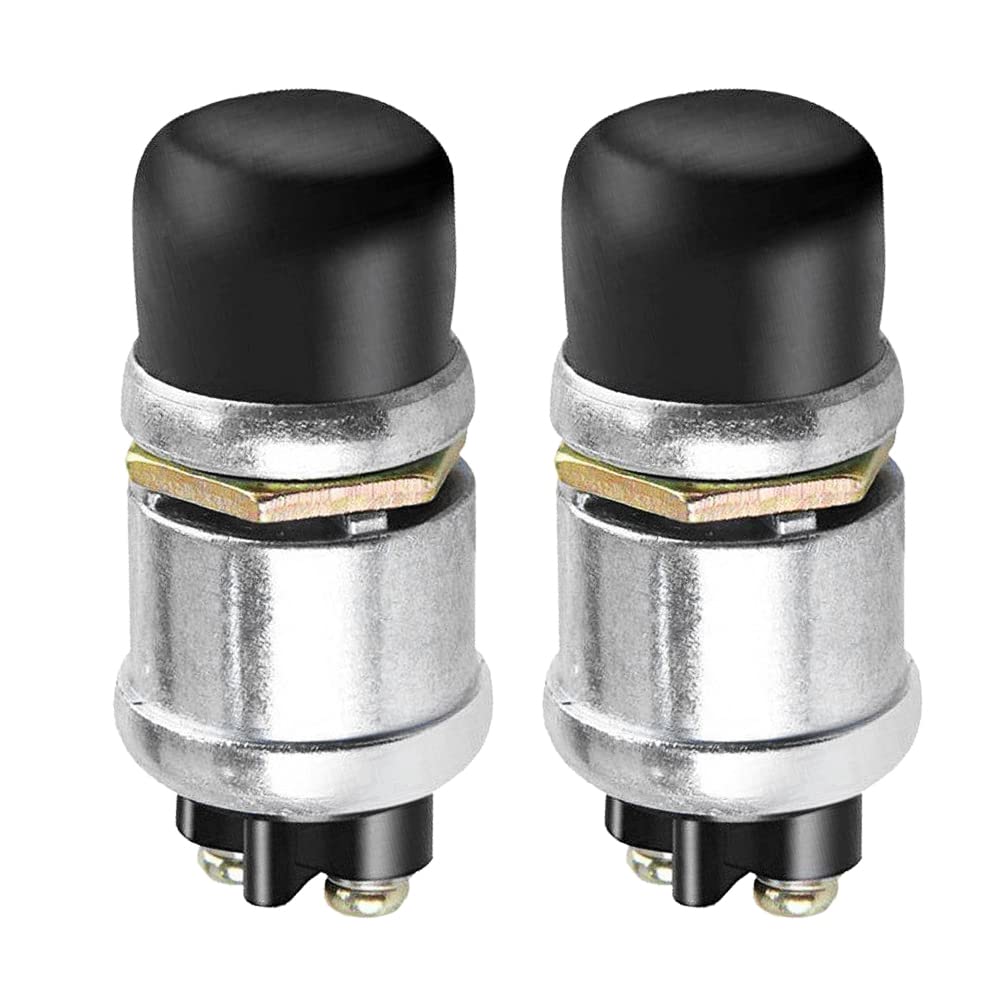 VOANZO 2 Stück Druckknopf-Starterschalter 12 V/24 V Wasserdicht Druck-Startknopf Schwere Momentary Wetterfest für Hupe Motor Auto LKW Traktor Boot VOANZO 2 Stück Druckknopf-Starterschalter 12 V/24 V Wasserdicht Druck-Startknopf Schwere Momentary Wetterfest für Hupe Motor Auto LKW Traktor Boot von VOANZO