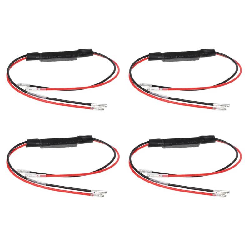 VOANZO 4 x Widerstands-Blinker, LED, Moto-LED-Blinker-Decoder, LED-Lastwiderstand für Motorrad, ATV, Gokart, Fahrrad, PIT, Quad, Dirt Bike, 10 W, 10 Ω von VOANZO