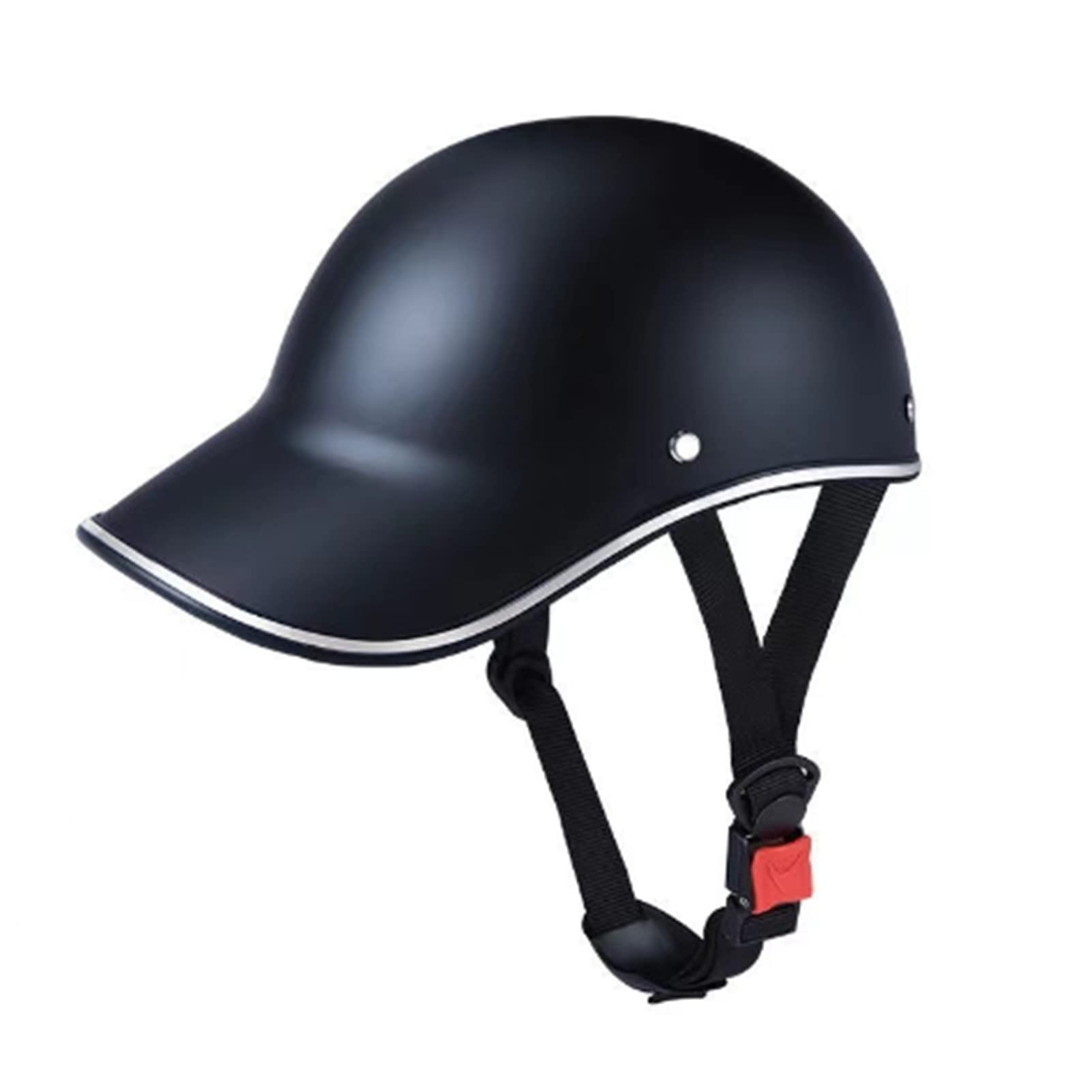 Helm Im Baseball-Stil Für Motorräder, Vobor, Atmungsaktiv, Verstellbar, Leicht, ABS-Kunststoff (schwarz) von VOBOR