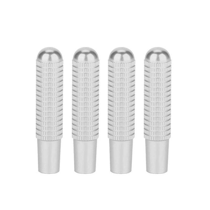 VOBOR 4pcs 9,5mm Aluminiumlegierung Auto Innentürverriegelungsstift Knopfabdeckung für Benz(Silber) von VOBOR