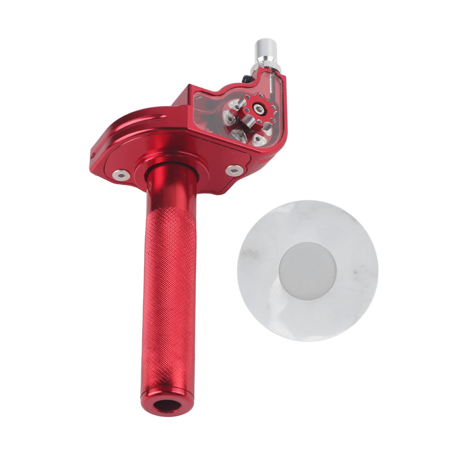 VOBOR CNC Aluminium Gasgriffe 22mm/0.87in Motorrad Lenker Ersatz Lenker Gasgriff(rot) von VOBOR