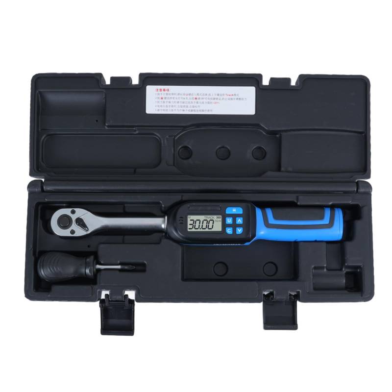 VOBOR Digitaler Torsionsschlüssel, 3 Bis 60 N.m, 3/8 Zoll Antrieb, Elektronischer Torsionsschlüssel mit Datenspeicher, Summer und LED-Benachrichtigung für die Reparatur von von VOBOR