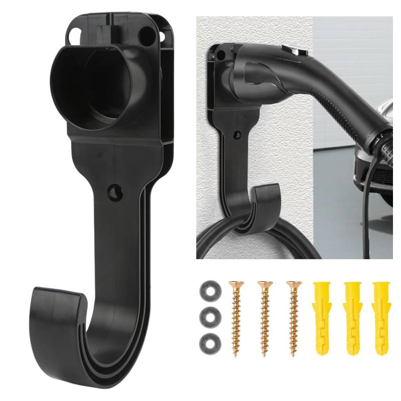 VOBOR Typ 2 Wallbox Kabelhalterung,EV Charger Ladekabel Halterung,Typ 2 Wandhalter Kompatibel mit EU-konformen Typ 2 Ladestecker für Elektroauto von VOBOR