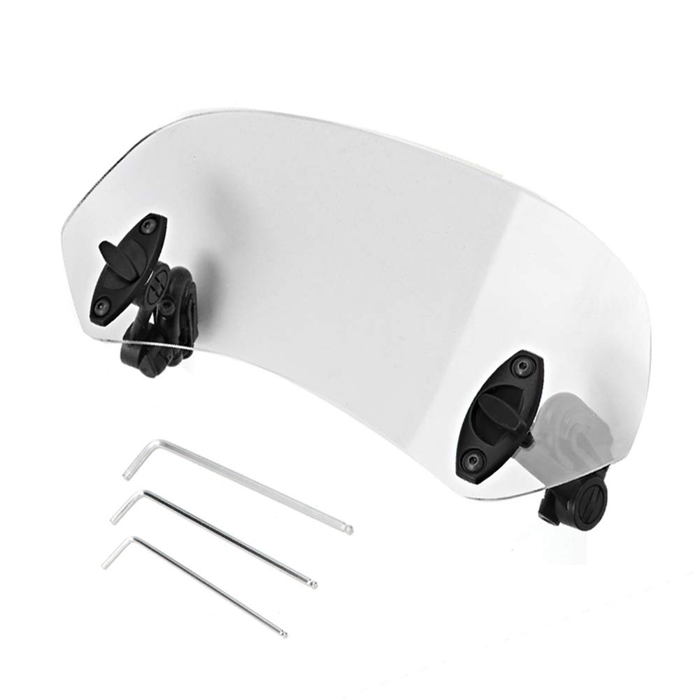 VOBOR Windabweiser Motorrad,Windschutzscheibe Motorrad Universal Motorrad Adjustable Clip-on Wind Deflector,Motorrad Zubehör VOBOR Windabweiser Motorrad,Windschutzscheibe Motorrad Universal Motorrad Adjustable Clip-on Wind Deflector,Motorrad Zubehör von VOBOR