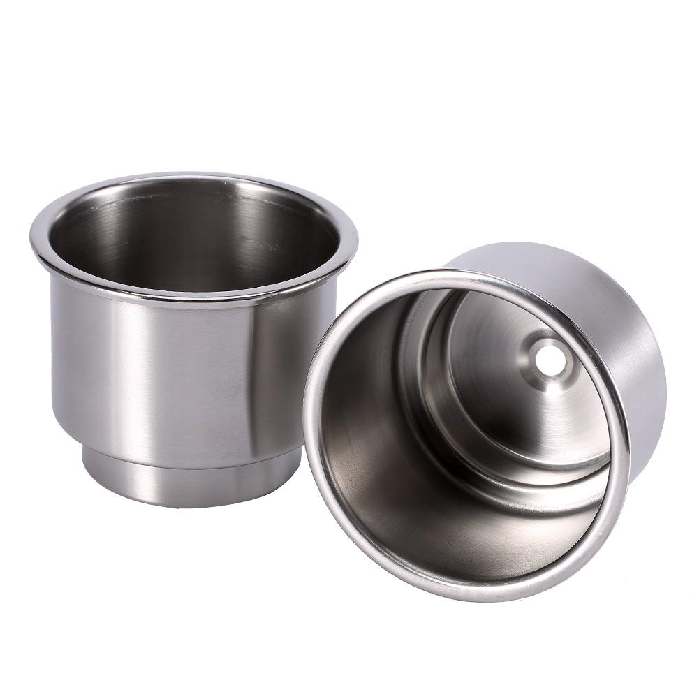 VOBOR Auto Cup Holder-2Pcs Edelstahl Auto Cup Getränkeflasche Dosenhalter for Marine Boat RV Camper VOBOR Auto Cup Holder-2Pcs Edelstahl Auto Cup Getränkeflasche Dosenhalter for Marine Boat RV Camper von VOBOR