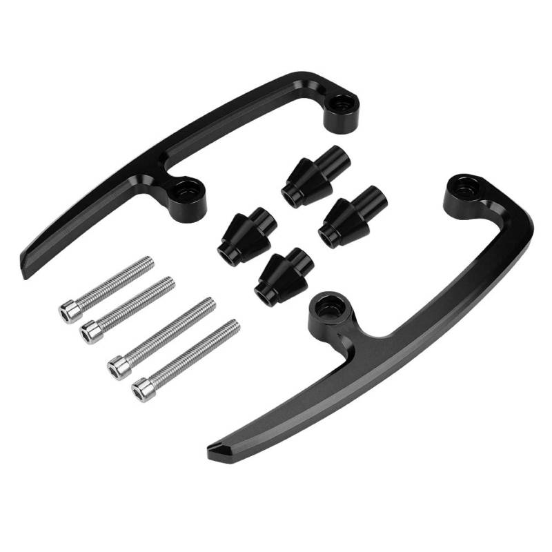Vobor CNC Aluminium Motorrad Passagier hinten Haltegriff Rücksitzschiene Kit für Kawas-aki Z650 17-18(Schwarz) von VOBOR