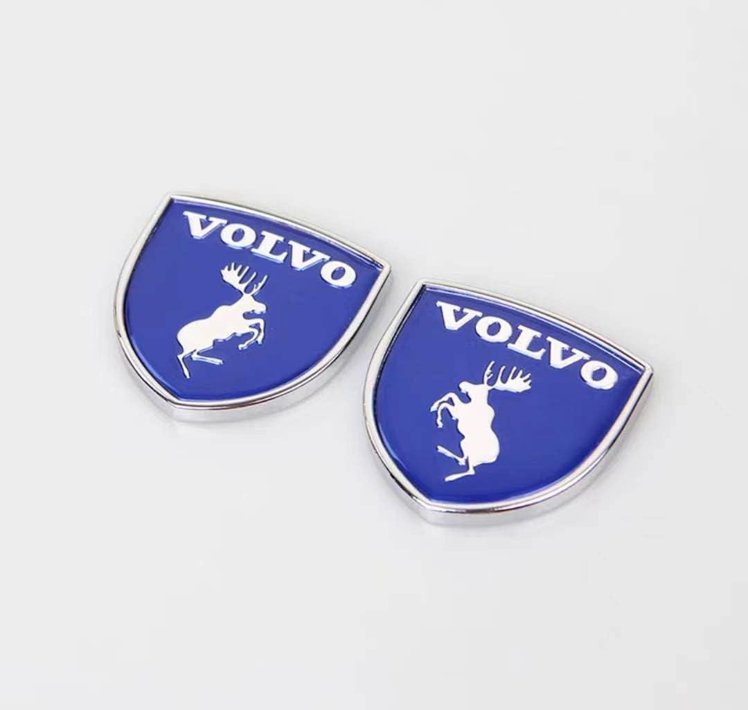 2 Stück Auto Emblem Aufkleber für Volvo S60 S80 S90 XC60 XC90, Auto Karosserie Buchstaben Emblem Aufkleber Abzeichen Aufkleber, Logo Dekoration Aufkleber Autozubehör,E von VOLBOZ