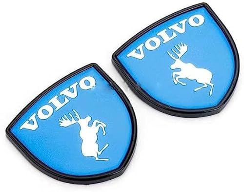 2 Stück Auto Emblem Aufkleber für Volvo S60 S80 S90 XC60 XC90, Auto Karosserie Buchstaben Emblem Aufkleber Abzeichen Aufkleber, Logo Dekoration Aufkleber Autozubehör,F von VOLBOZ