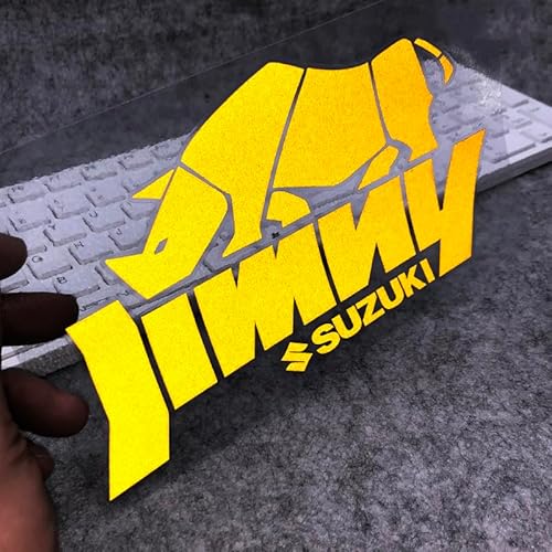 Auto Emblem Aufkleber für Suzuki Jimny, Buchstaben Emblem Aufkleber, Auto Body Abzeichen Sticker, Logo Abzeichen Styling Dekorationsaufkleber Zubehör,A Gold von VOLBOZ