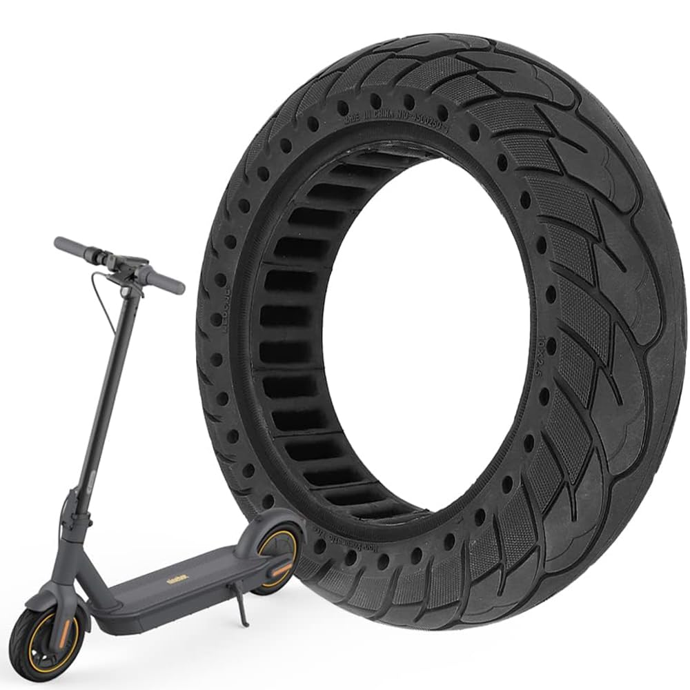 VOLOHAS 60/70-6,5 Vollgummireifen 10 * 2,5 Solide Reifen für Ninebot Max G30/G30 D2/Odys Neo e100/Ducati Pro 2 Elektroroller 10 Zoll Vorne oder Hinten Wabenreifen Anti-Rutsch Pannensicher (1 PCS) von VOLOHAS