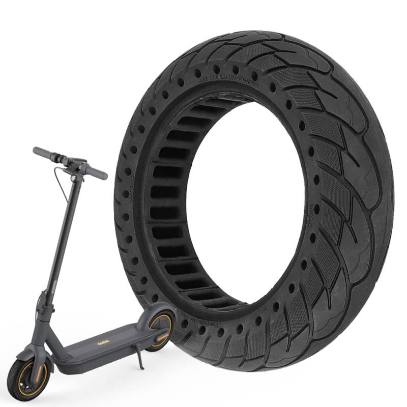 VOLOHAS 60/70-6,5 Vollgummireifen 10 * 2,5 Solide Reifen für Ninebot Max G30/G30 D2/Odys Neo e100/Ducati Pro 2 Elektroroller 10 Zoll Vorne oder Hinten Wabenreifen Anti-Rutsch Pannensicher (1 PCS) von VOLOHAS