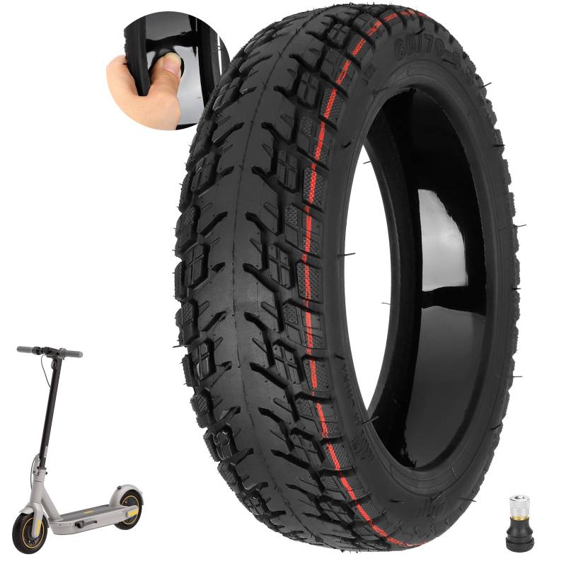 VOLOHAS 60/70-6,5 Offroad Tubeless Reifen für Xiaomi 5/5 Pro/5 Max,für Ninebot MAX G30/G30D/G30D 2 Elektroroller Verschleißfester Vakuumreifen Ersatzräder Selbst Reparierbar Pannensicher (1 Stück) von VOLOHAS