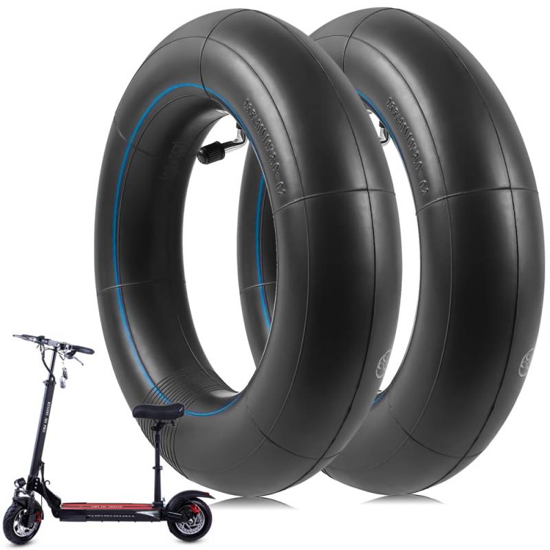 VOLOHAS 10 × 3 Verstärkter Schlauch mit Abgewinkeltem Ventil 90° für KUGOO Kirin M4/ M4 Pro Scooter und Andere 90/65-6,5, 80/65-6, 255 * 80 Scooter-Ersatzreifen Ersatzräder (2 Stück) von VOLOHAS