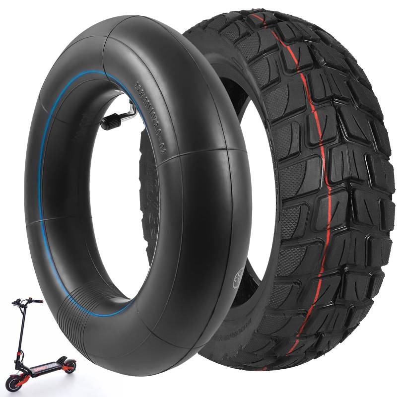 VOLOHAS 255x80 10x3 (80/65-6) Schlauchloser Reifen mit Doppelte Stärke Schlauch für Kugoo M4/M4 pro/Kaabo Wolf Warrior/Kaabo Mantis 10/Dualtron Zero 10X Elektroroller Offroad-Reifen Ersatzräder von VOLOHAS