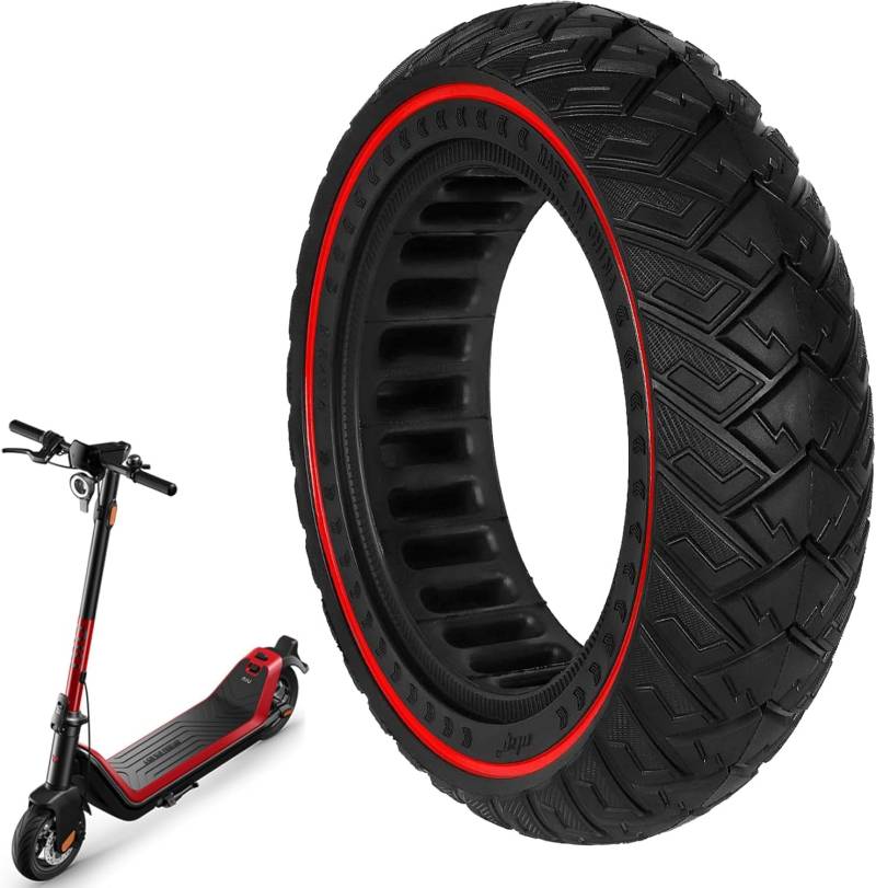 VOLOHAS 8.5 x 3 vollgummireifen 8,5 x 3 Ersatzräder 8 1/2x3 Solide Reifen für KUKIRIN G2 Pro/Zero 9/Vsett 8/9/9+/Inokim Light 2//Kugoo Kirin X1 Elektroroller Vollreifen Pannensicher (Rot 1 Stück) von VOLOHAS