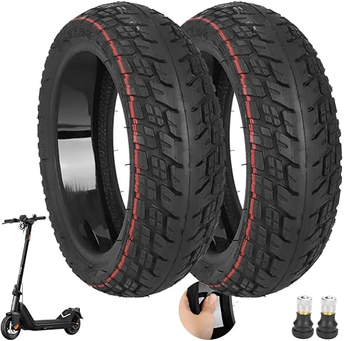 VOLOHAS 9,5 Zoll Offroad Reifen 9.5 * 2.50 Tubeless Reifen für NIU KQi3/Pro/Max Elektroroller Zubehör Vorne/Hinten Verschleißfester Vakuumreifen Ersatzräder Selbst Reparierbar Pannensicher (2 Stück) von VOLOHAS