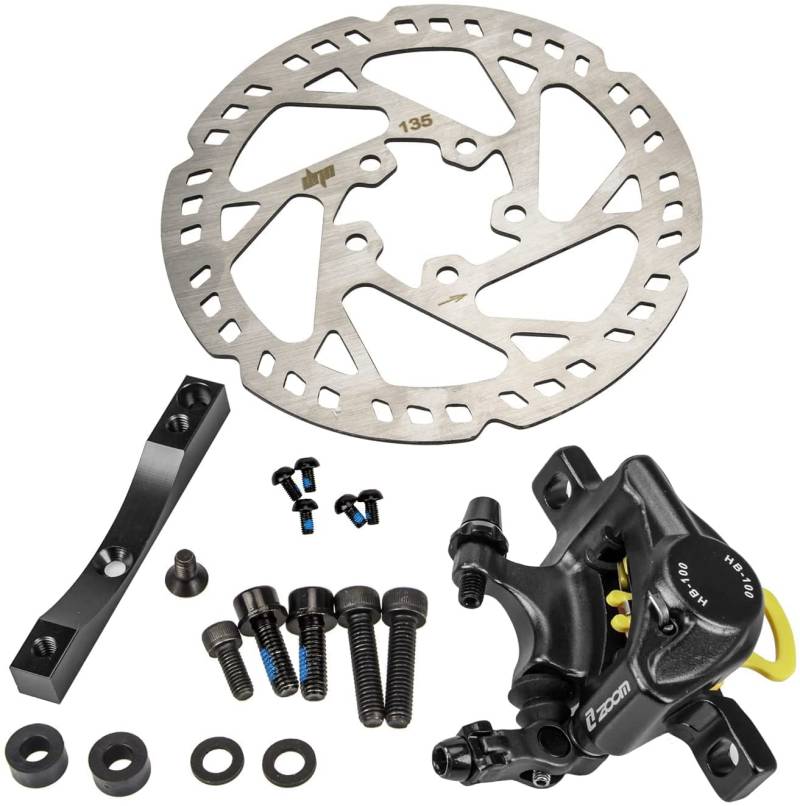 VOLOHAS Elektro Scooter Bremsscheibe mit Hydraulischer Bremse Kit für Xiaomi Pro 2 Elektro Scooter Bremsbelag Kolben Hydraulische Bremse Halterung Adapter Klemme Roller Zubehör Ersatzteil (Schwarz) von VOLOHAS