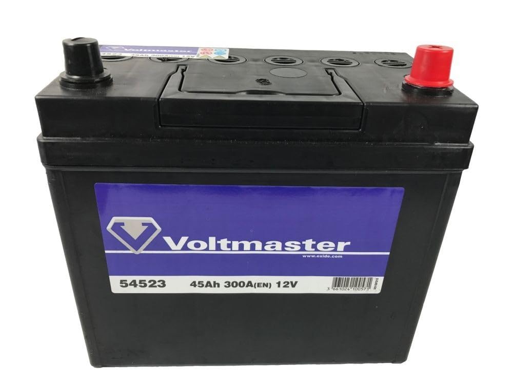 Autobatterie VOLTMASTER 45Ah 300A Starterbatterie 54523 von VOLTMASTER