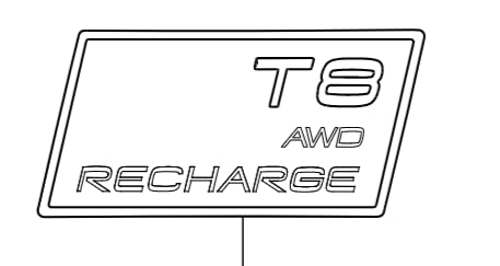 VOLVO S60 III T8 AWD RECHARGE Emblem schwarz schwarz von VOLVO