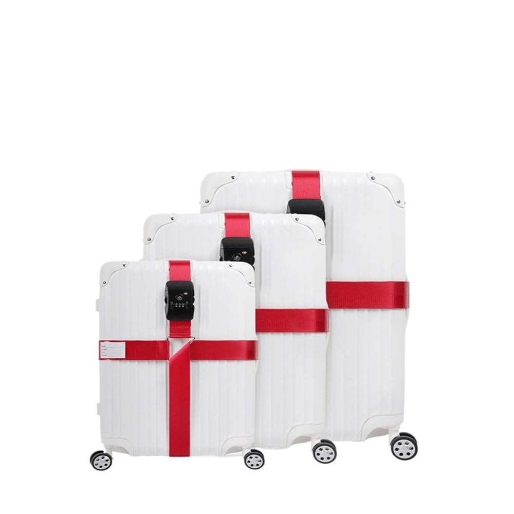 VONCYKI 10-stelliges Passwortschloss, Crossbody, Reiseetui, TSA-Seehafenschloss, Unterstützung, Gepäckgurt, Verstärkung, Box, Packgurt, kühles Grau (ein Wort ohne Passwort (zufällige Farbnotiz)) von VONCYKI