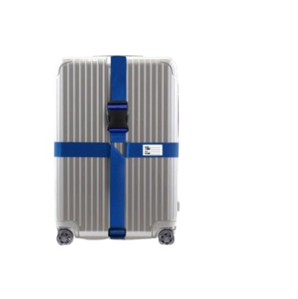 VONCYKI 10-stelliges Passwortschloss, Crossbody, Reisetasche, TSA-Seehafenschloss, Unterstützung, Gepäckgurt, Verstärkung, Box, Packgurt, kühles Grau (Kreuz ohne Passwort, dunkelblau) von VONCYKI