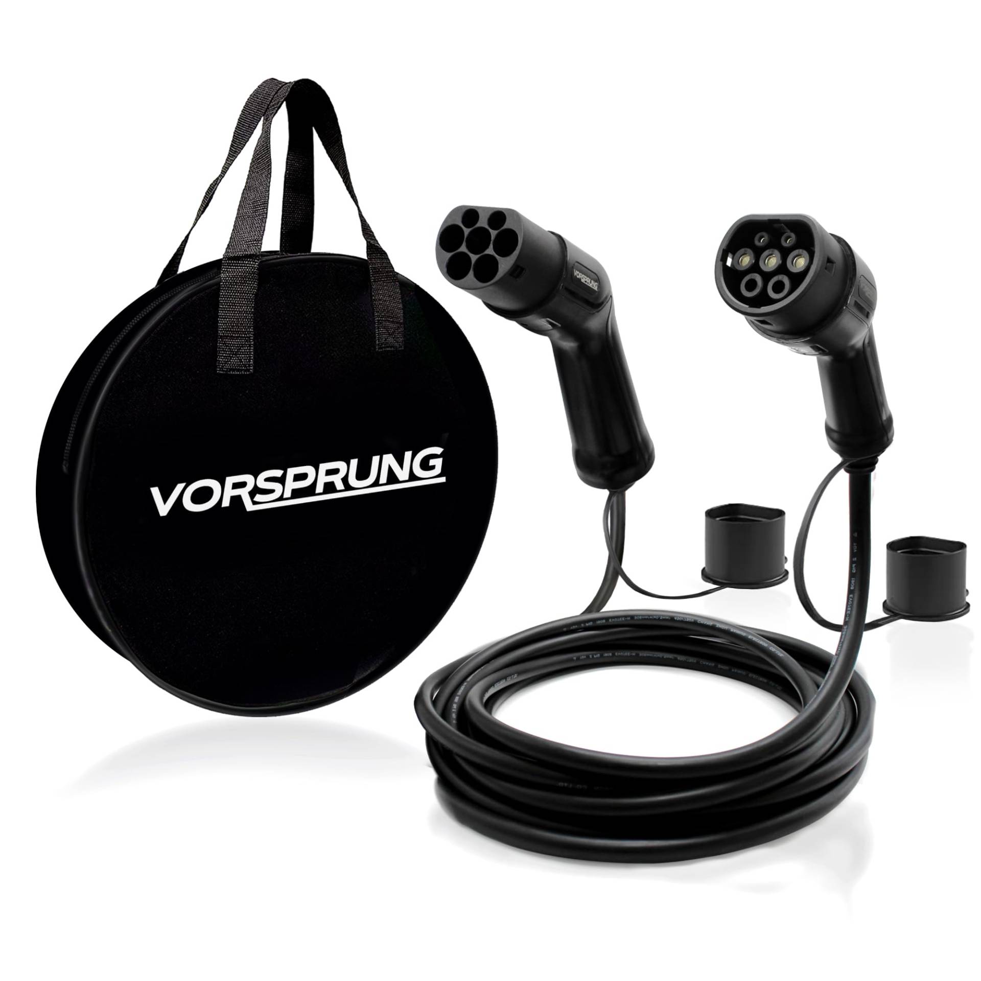 VORSPRUNG® Rapid EV-Ladekabel, Typ 2, 10 m, 32 A, 7,68 kW, für Elektro- und Plug-in-Hybrid-Fahrzeuge, inkl. Tragetasche von VORSPRUNG