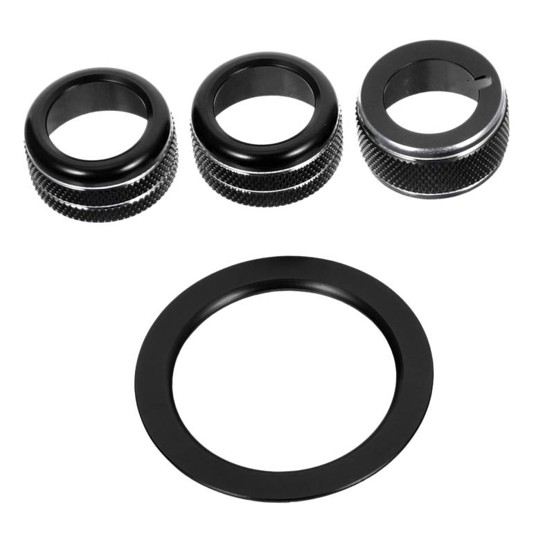 VOSAREA 1 Satz Akustischer Zierring Druckknopfabdeckung Auto Motorstart Dekorationsring Zinklegierung Ein-Key-Start-Cover Starterknopfabdeckung Aluminiumlegierung Black von VOSAREA