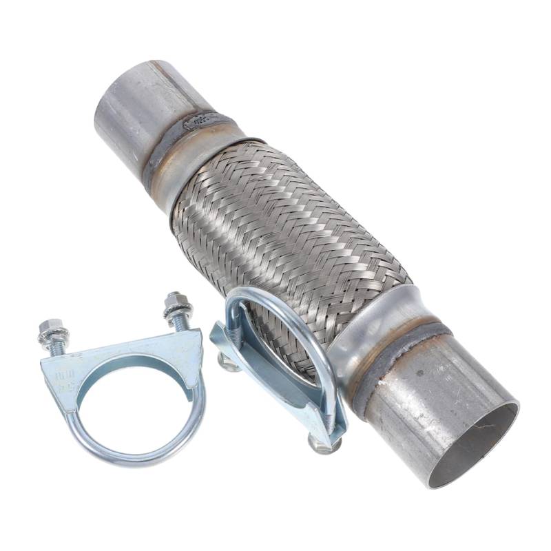 VOSAREA 1 Set Generator-auspuffverlängerung Mit U-klemme, Universeller Flexibler Auspuffrohr-ersatz Aus Edelstahl Für Pkw, Lkw, Busse von VOSAREA