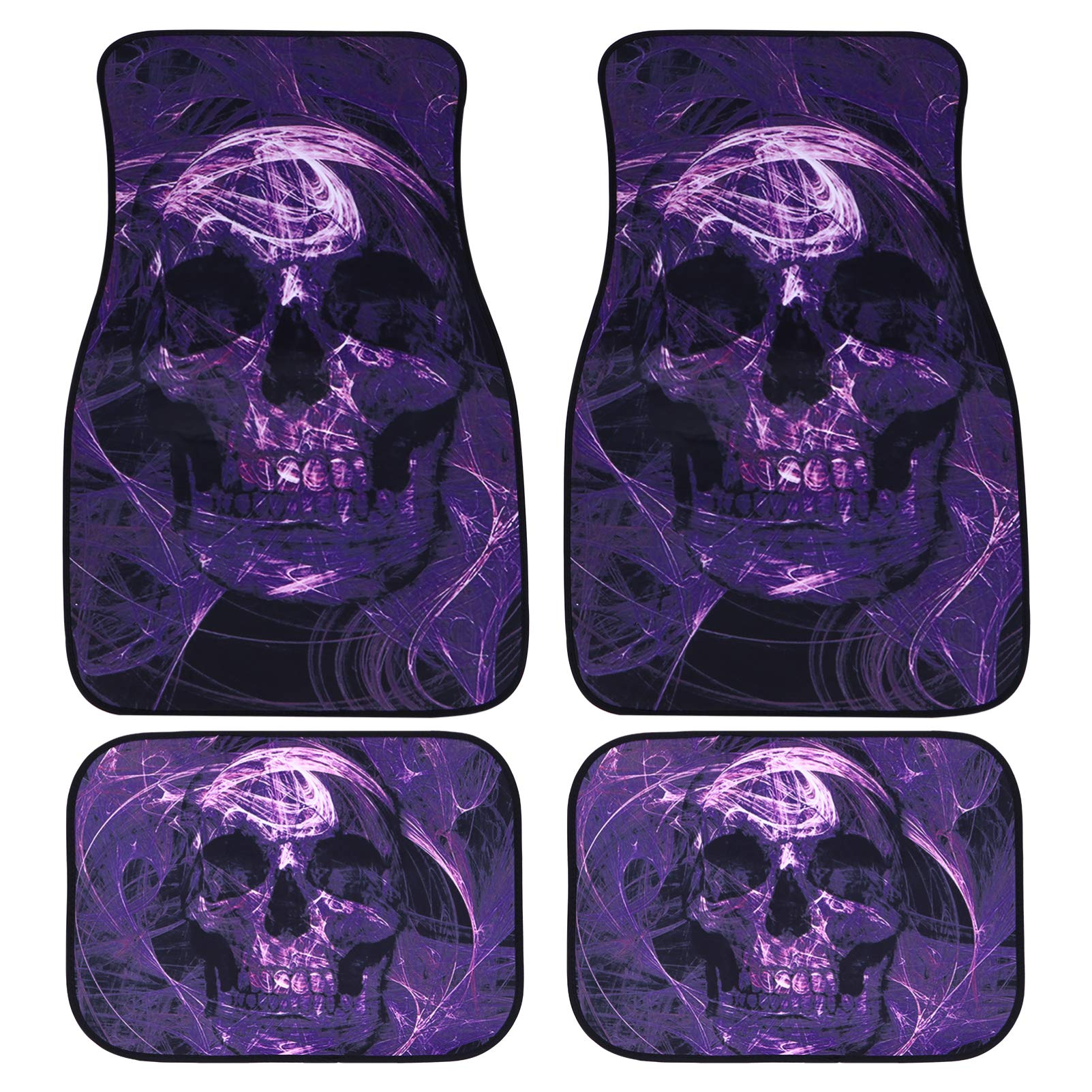 VOSAREA Auto Innen Fußmatten Lila Schädel Fußpolster Universal Full Set Teppich Auto LKW Fußmatten Halloween Auto Zubehör VOSAREA Auto Innen Fußmatten Lila Schädel Fußpolster Universal Full Set Teppich Auto LKW Fußmatten Halloween Auto Zubehör von VOSAREA