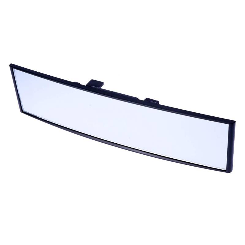 Universal Auto Rückspiegel Weitwinkel Blendschutz Innenrückspiegel Große Vision 300x75mm Gebogene Spiegel (Weiß) von VOSAREA