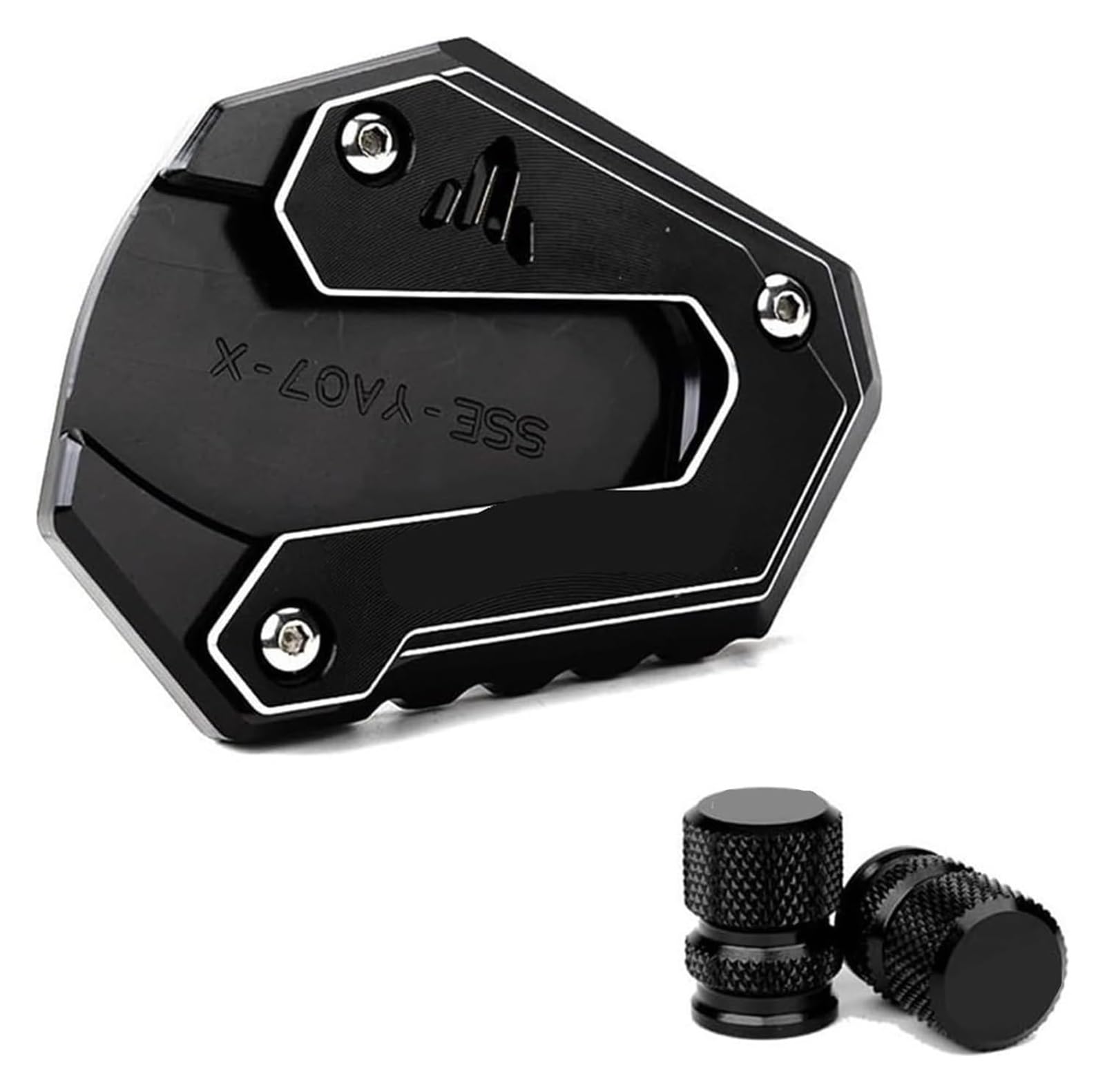 Motorrad Ständer Fuß Seitenständer Für Y&AMAHA Für Tracer 9 GT 9GT Für Tracer9GT 2021-2023 Motorrad Kickstand Fuß Seitenständer Vergrößerer Pad Reifen Ventilkappe(770) von VPLPEREQAK