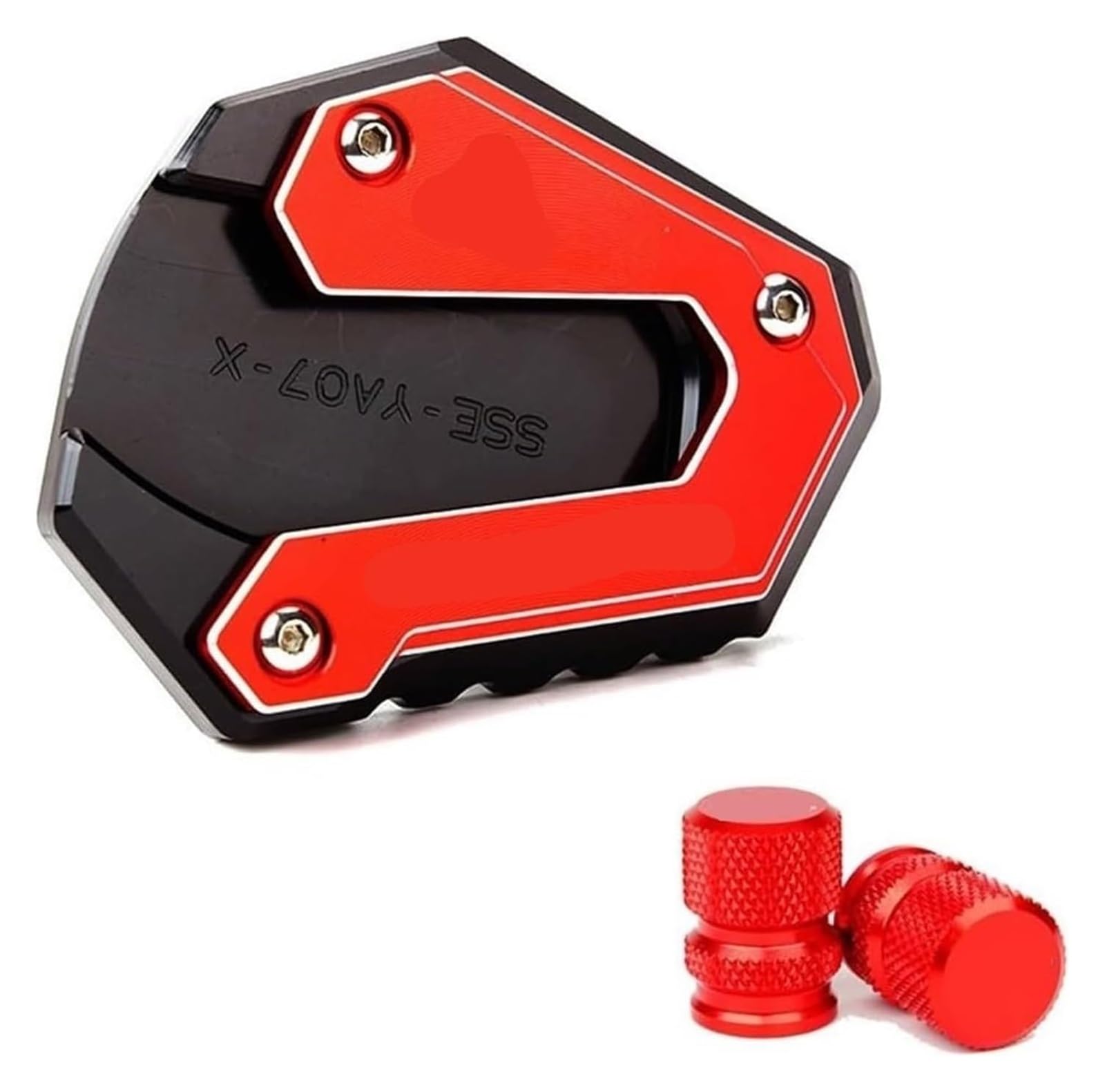 Motorrad Ständer Fuß Seitenständer Für Y&AMAHA Für Tracer 9 GT 9GT Für Tracer9GT 2021-2023 Motorrad Kickstand Fuß Seitenständer Vergrößerer Pad Reifen Ventilkappe(771) von VPLPEREQAK