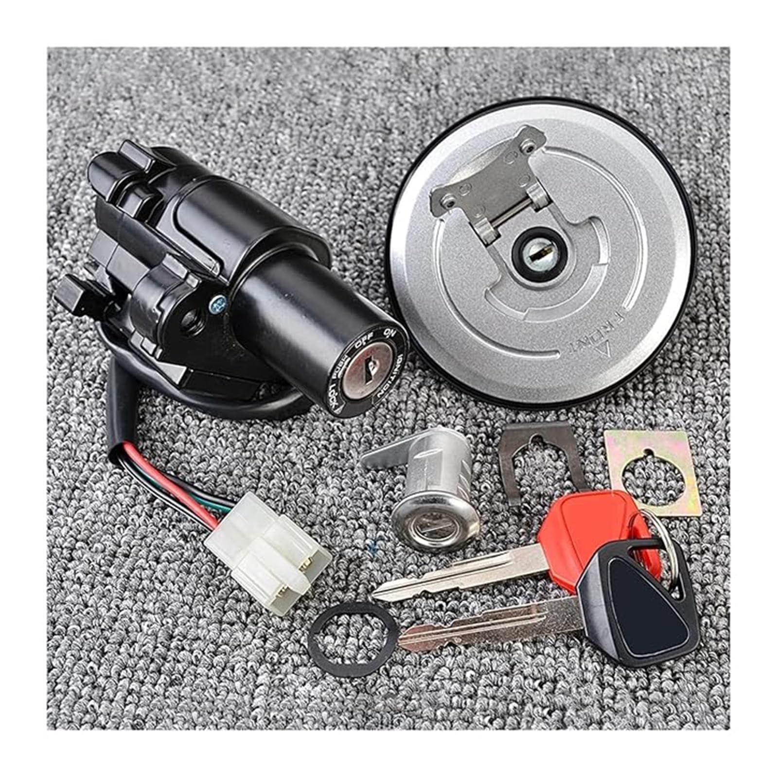 Motorrad Zündschalter Für CB600F Für CB600F2Y Für CB250 Für Hornet 250 2000-2007 Zündschalter Tankdeckel Sitzschlossschlüssel Motorrad Zündschloss Motorrad Zündschalter Für CB600F Für CB600F2Y Für CB250 Für Hornet 250 2000-2007 Zündschalter Tankdeckel Sitzschlossschlüssel Motorrad Zündschloss von VPLPEREQAK