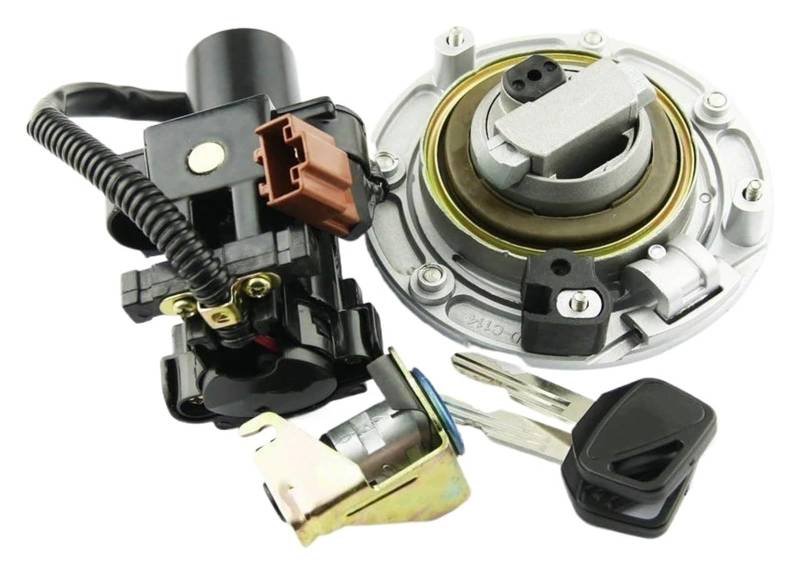 Motorrad Zündschalter Für CBR1000 Für CB600F 2004-2011 Motorrad Zündschloss Kraftstoff Tankdeckel Sitzschloss Schlüsselsatz Motorrad Zündschloss von VPLPEREQAK